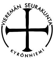 Seurakunnan logo sisältää ristin ja tekstin